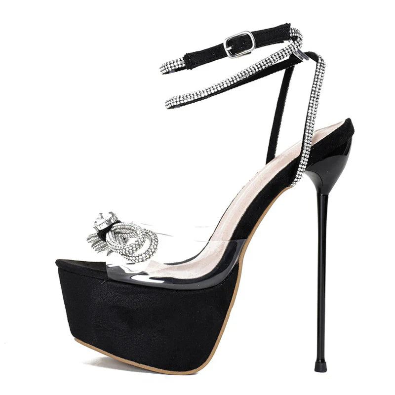 Elegant  Party Wedding  Open Toe PVC Transparent High Heel