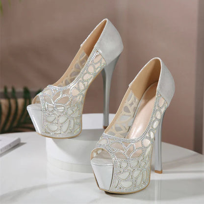 Elegant Wedding Banquet  Peep Toe Platform High Heel High Heel