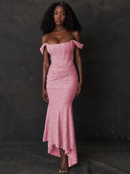 DressBetty - 2024  Off-shoulder Sleeveless Bodycon Club Party Maxi Dress