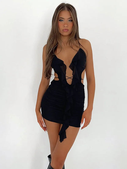 DressBetty - 2024 Summer Holiday Vestido  Bodycon Dress Cut Out Robe