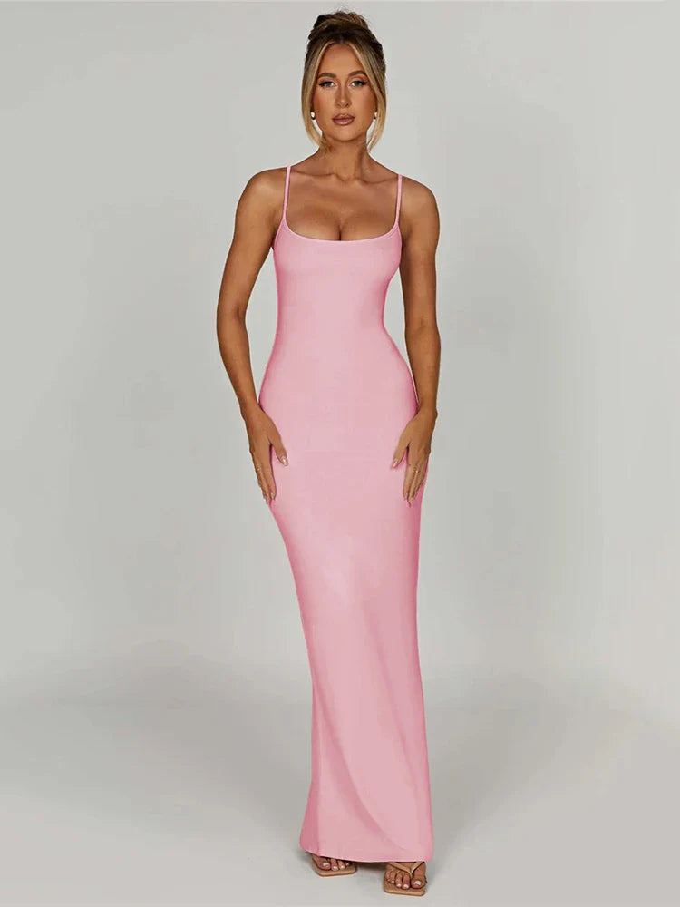 DressBetty - 2024 Spaghetti Strap Sleeveless Club Party  Backless Bodycon Dress
