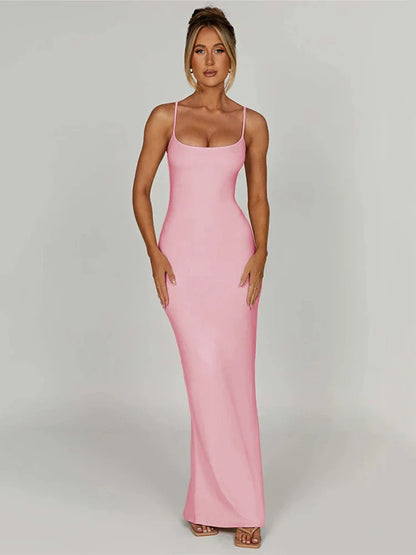 DressBetty - 2024 Spaghetti Strap Sleeveless Club Party  Backless Bodycon Dress