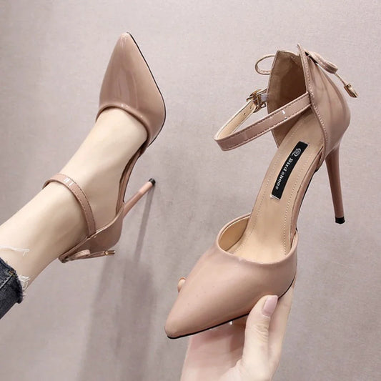 Pointed Toe Fashion  Black Wedding Nude Bridal Ladies High Heel