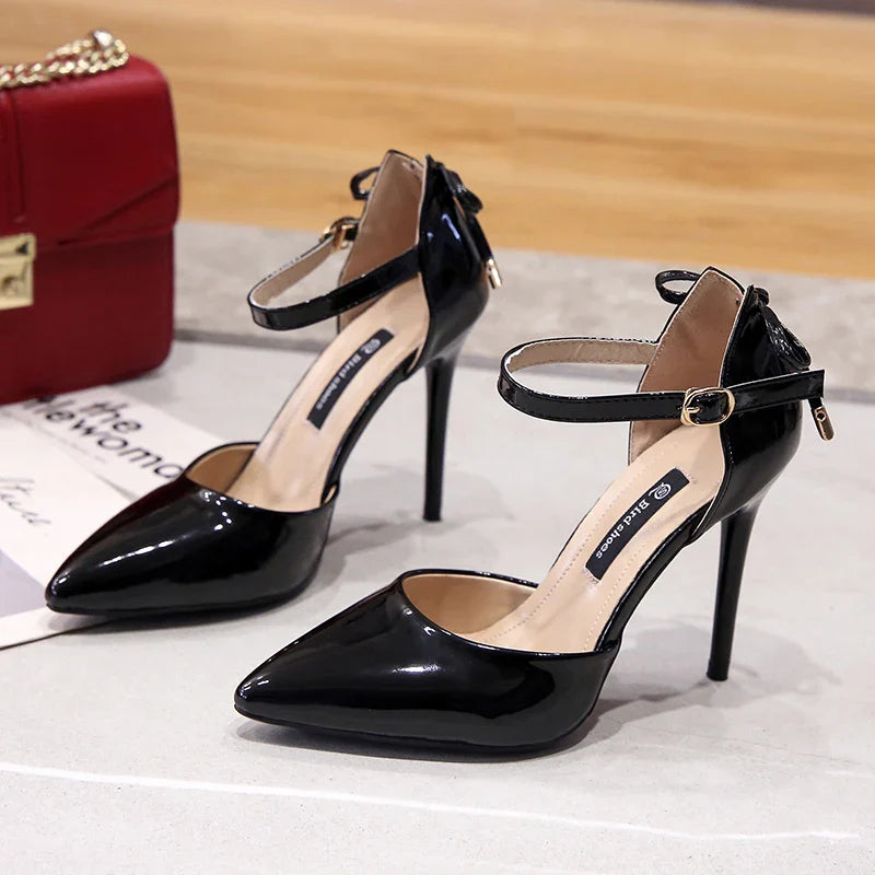 Pointed Toe Fashion  Black Wedding Nude Bridal Ladies High Heel