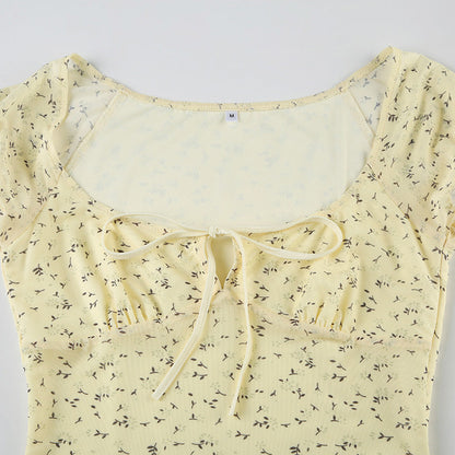 Blusa de malla floral vintage sexy