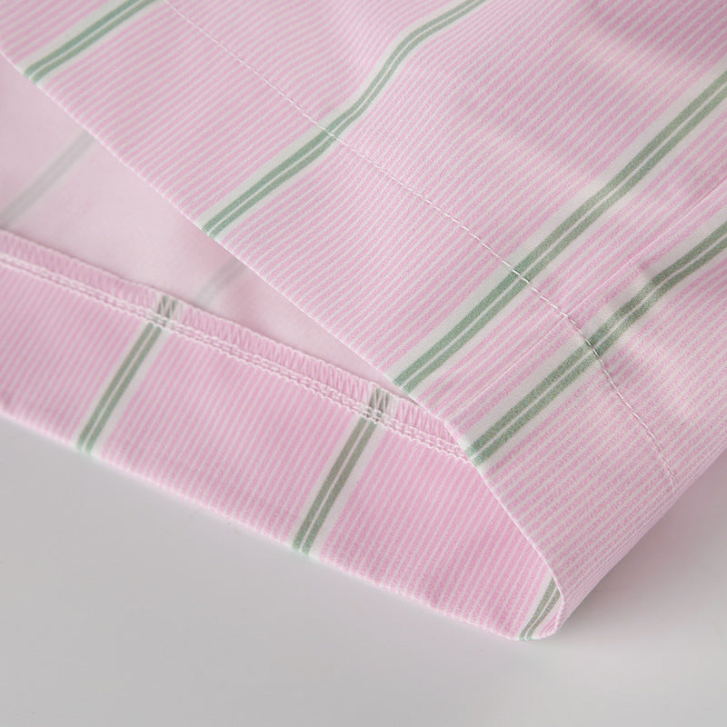 Pantalones cortos chic a rayas con bloques de color y corte holgado