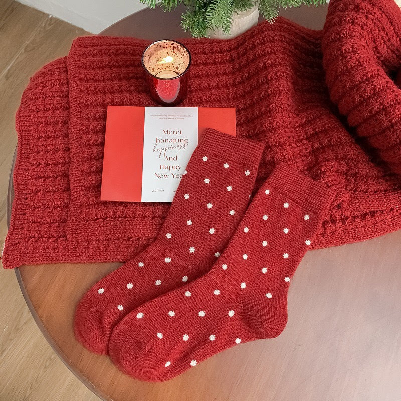 Mid Calf Warm Simple Socks