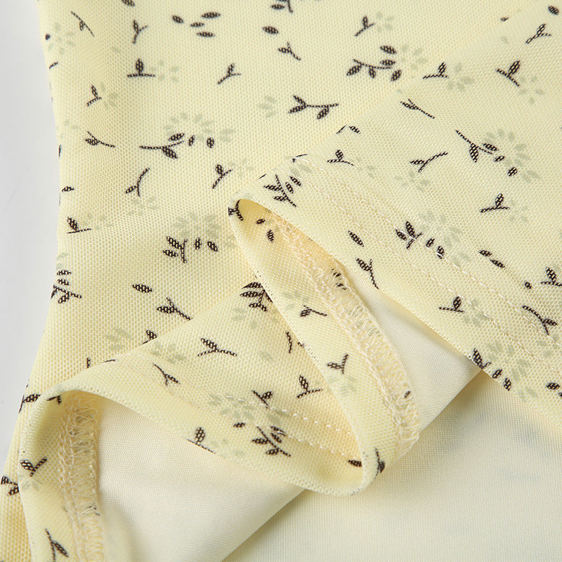 Blusa de malla floral vintage sexy