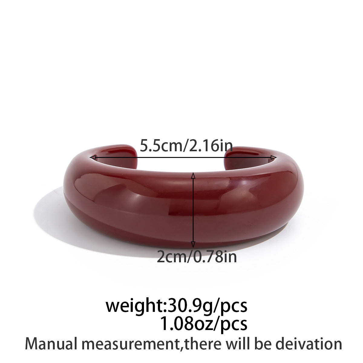 Pulsera lisa ancha de lámina dorada con teñido anudado