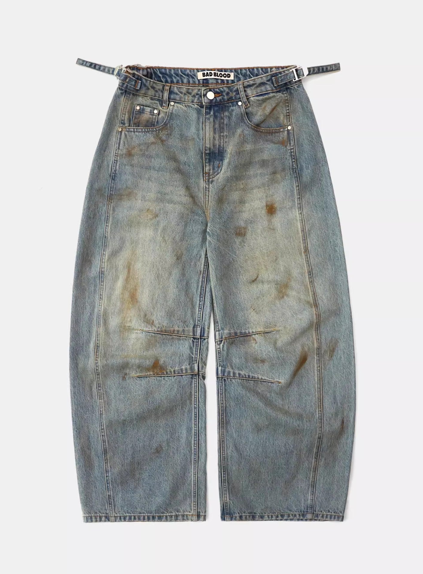 Vintage Distressed Wide Leg Jeans