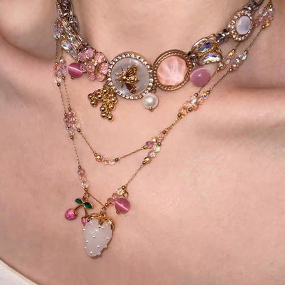 Vintage Gem Beaded Stackable NeckLace