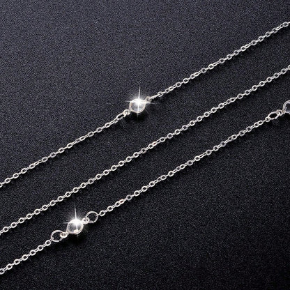 Single Layer Round Rhinestone Back Body Chain