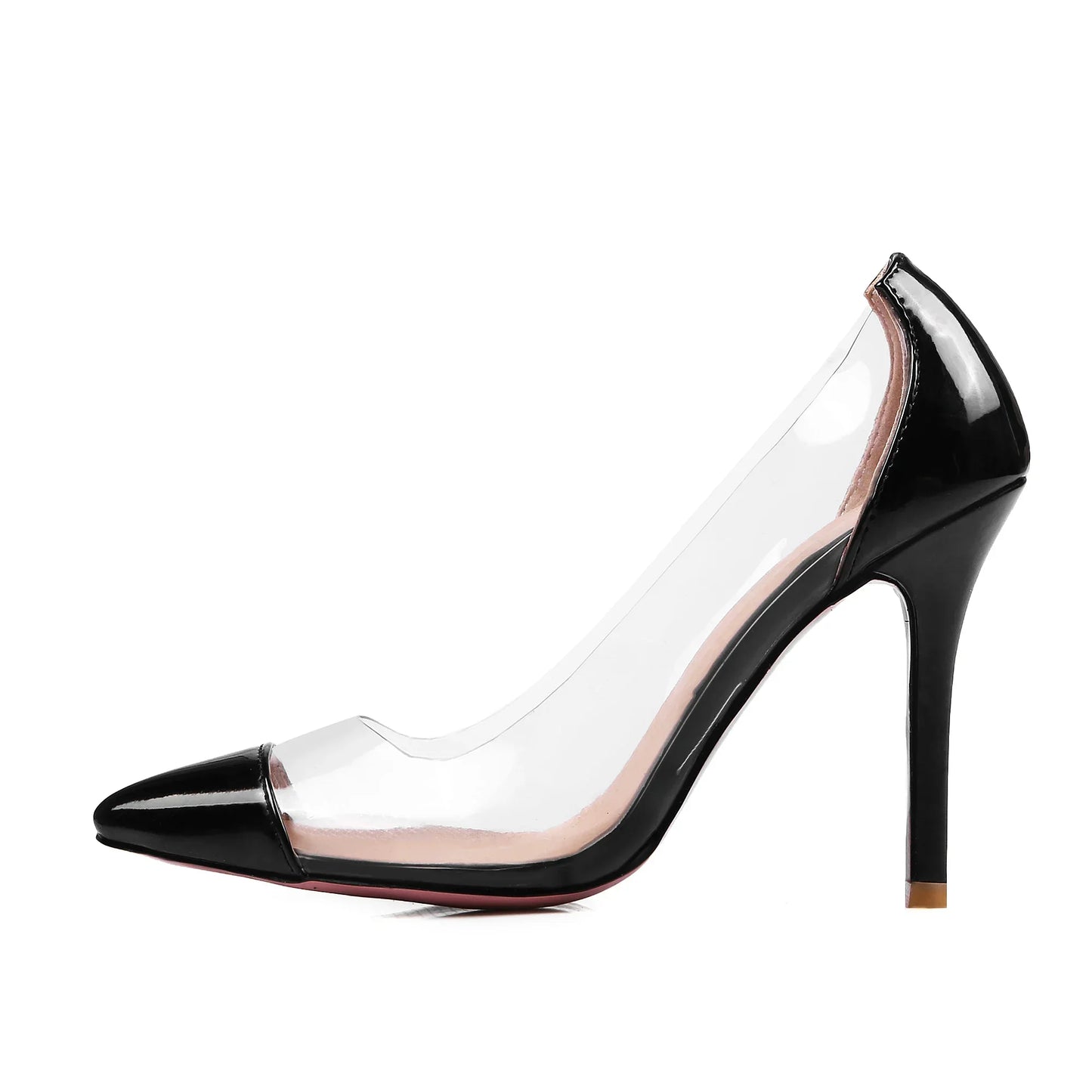 Patent Leather Transparent Versatile Elegant  Single High Heel