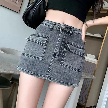 DressBetty - Tight High Waist  Side Split Denim Skirt