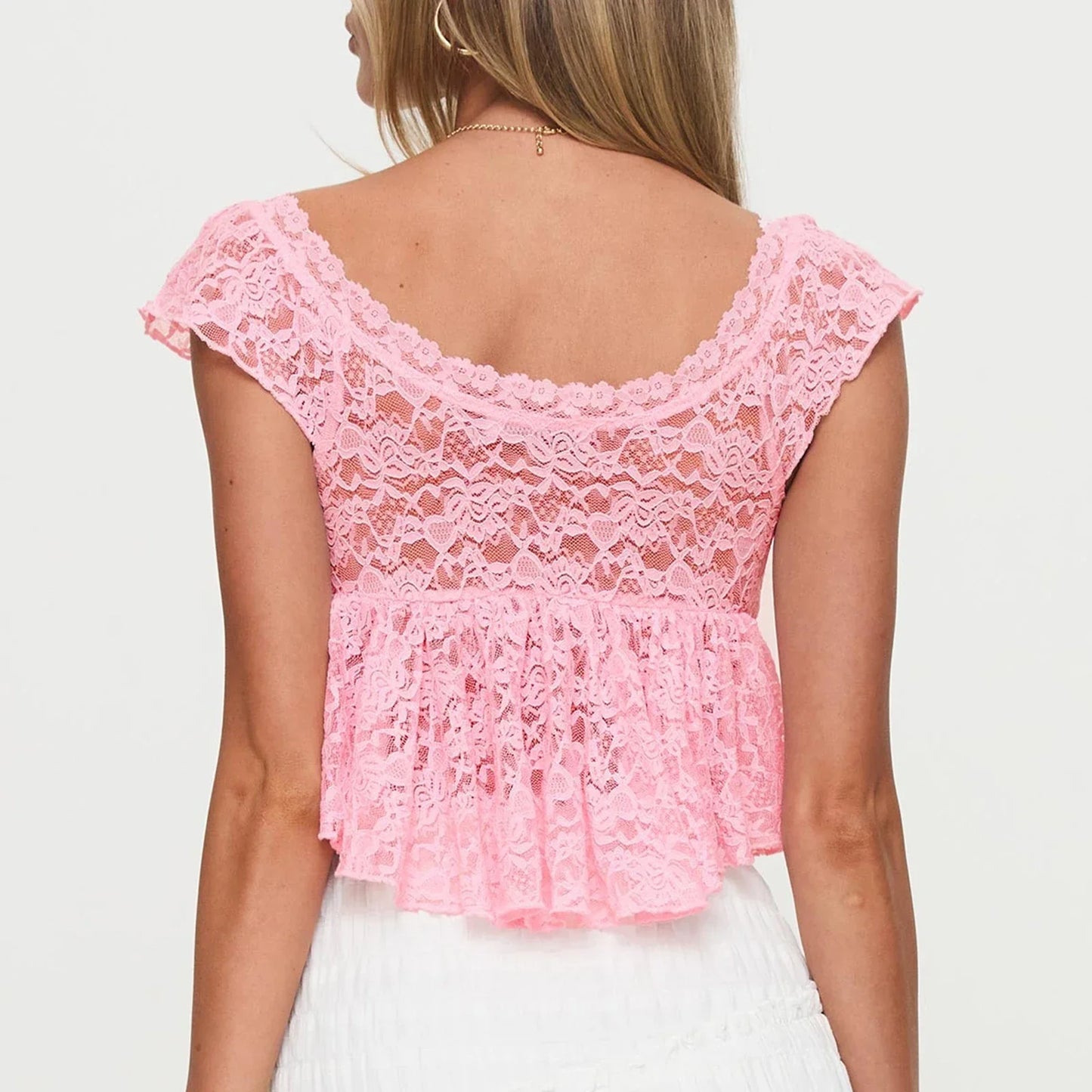 Lace  Slim Fit Crop Top