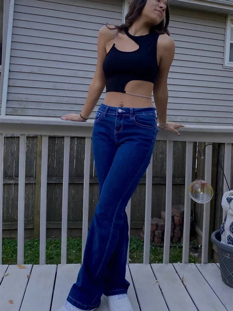 Grunge  Cut-out Chain Y2K Cami Top