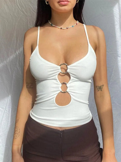 Casual Sleeveless Backless Hollow Out  Cami Top