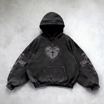 Retro Streetwear Graphic Hoodie
