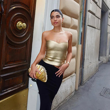 Cryptographic Vintage Gold Strapless