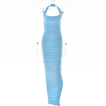 DressBetty - Articat  Strapless Mesh Maxi Dress