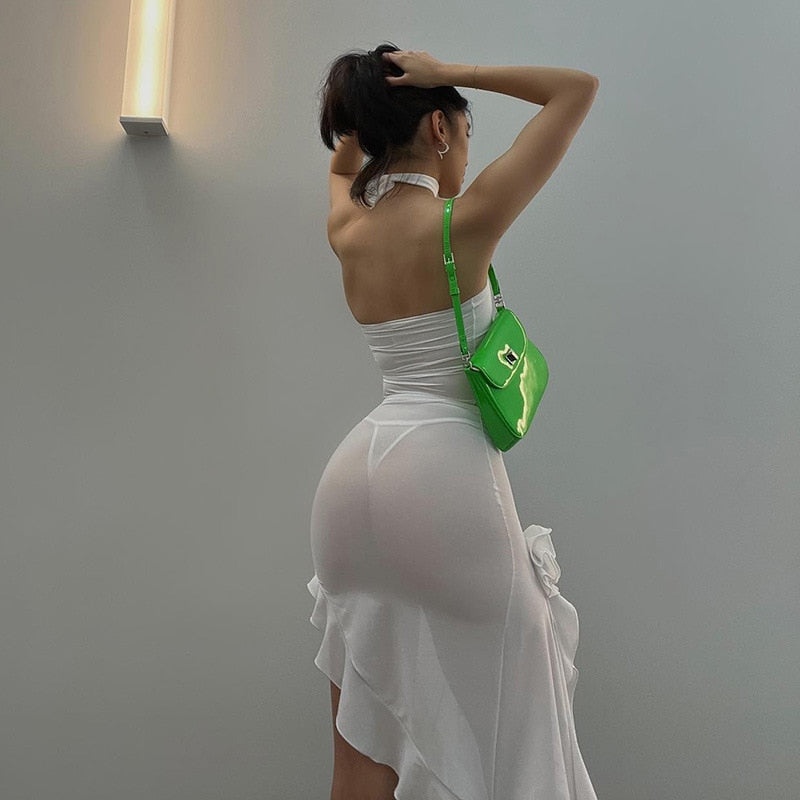 DressBetty -  Strapless Backless Corset Midi Dress