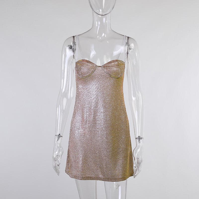 DressBetty -  Bright Silk Diamond Women's Mini Dress