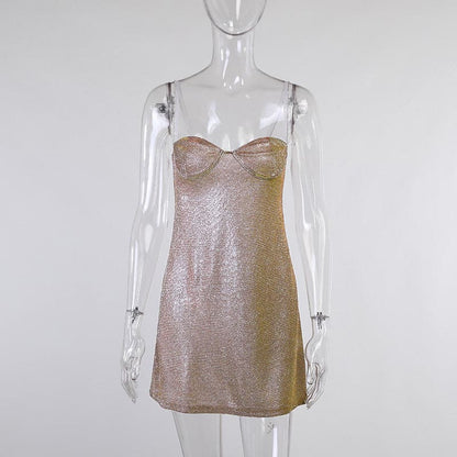 DressBetty -  Bright Silk Diamond Women's Mini Dress