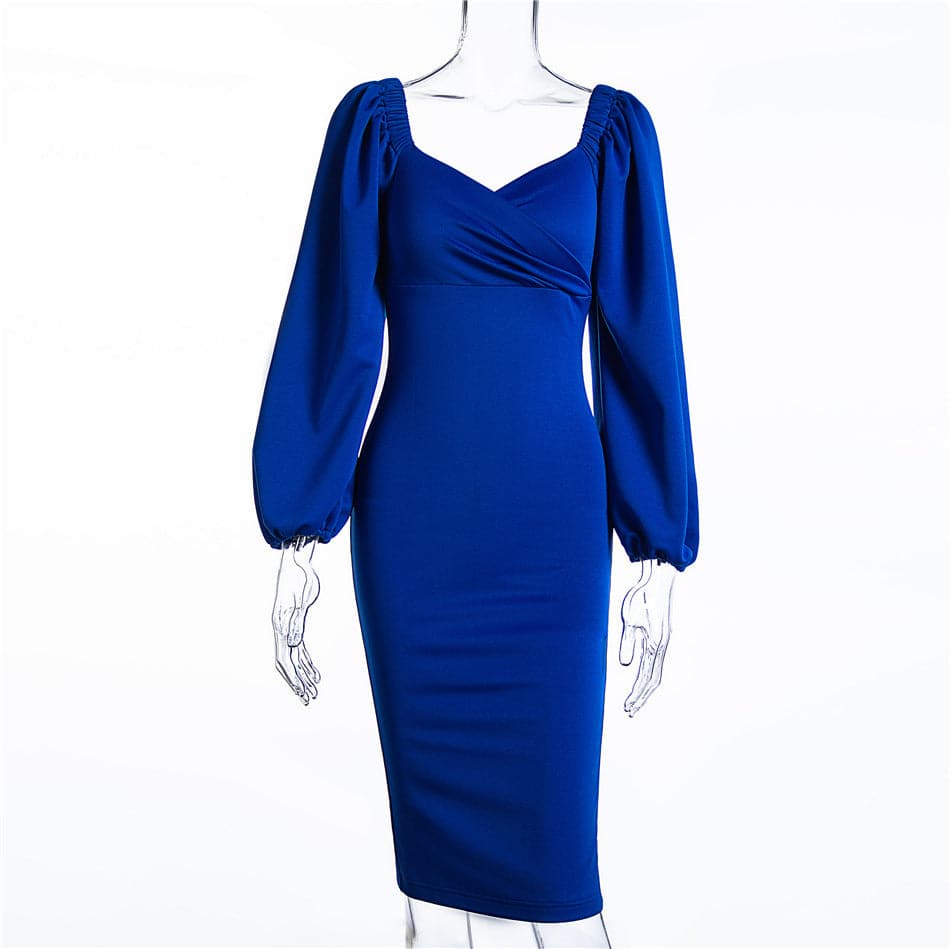 DressBetty -  Cocktail Dresses Pure V Neck Off Shoulder Bodycon Dress
