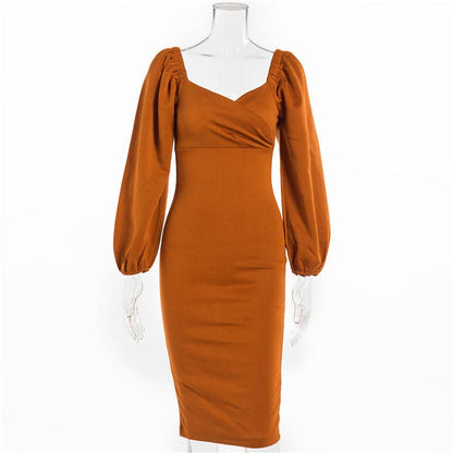 DressBetty -  Cocktail Dresses Pure V Neck Off Shoulder Bodycon Dress