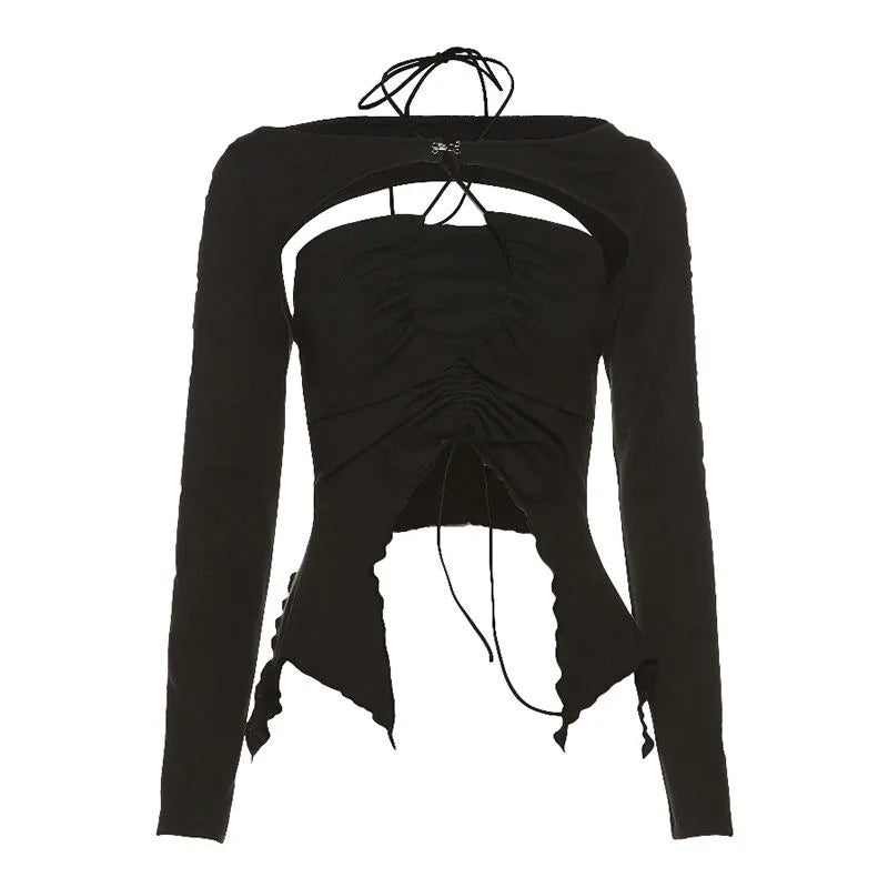 DressBetty - 2024  Vintage Long Sleeve Slim T-Shirt