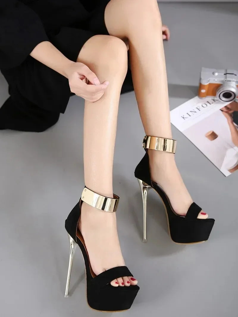 Glamorous  Women’s 16CM High Heel Summer High Platform Open Toe High Heel