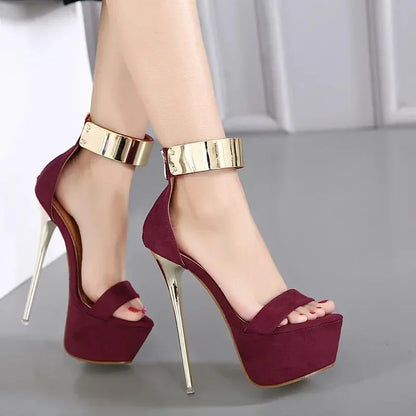 Glamorous  Women’s 16CM High Heel Summer High Platform Open Toe High Heel