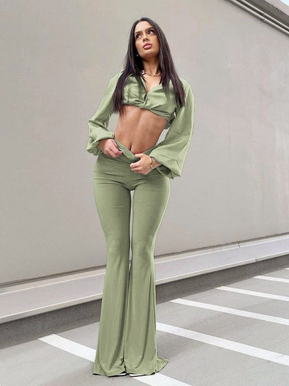 DressBetty - Vintage Elastic Flared Pants