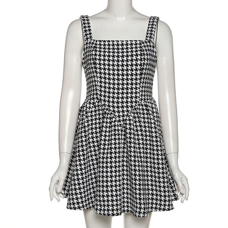 DressBetty - Spaghetti Straps A-line Bird Lattice  Dress