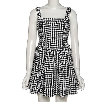 DressBetty - Spaghetti Straps A-line Bird Lattice  Dress