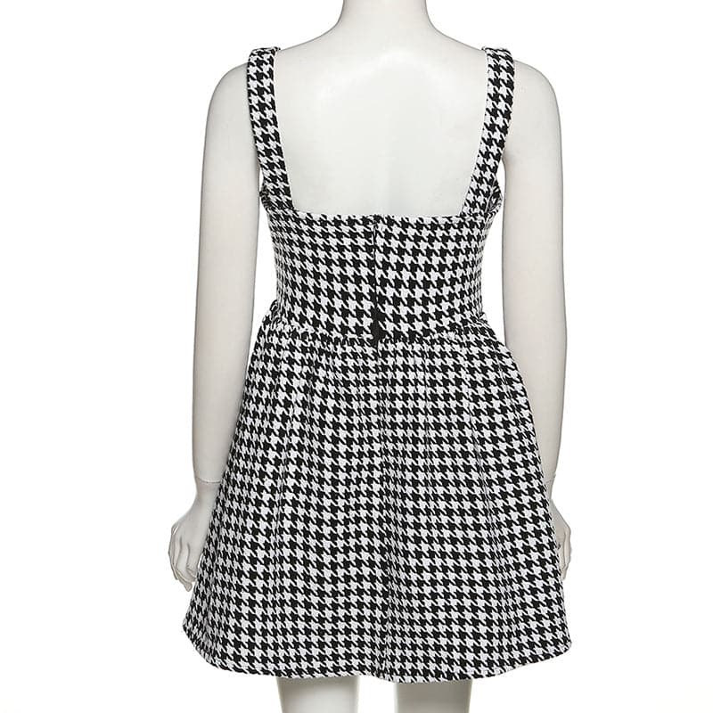 DressBetty - Spaghetti Straps A-line Bird Lattice  Dress