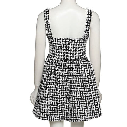 DressBetty - Spaghetti Straps A-line Bird Lattice  Dress