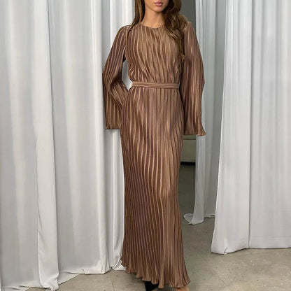 DressBetty - 2024  Spring O-neck Party Maxi Flare Femme Bodycon Dress