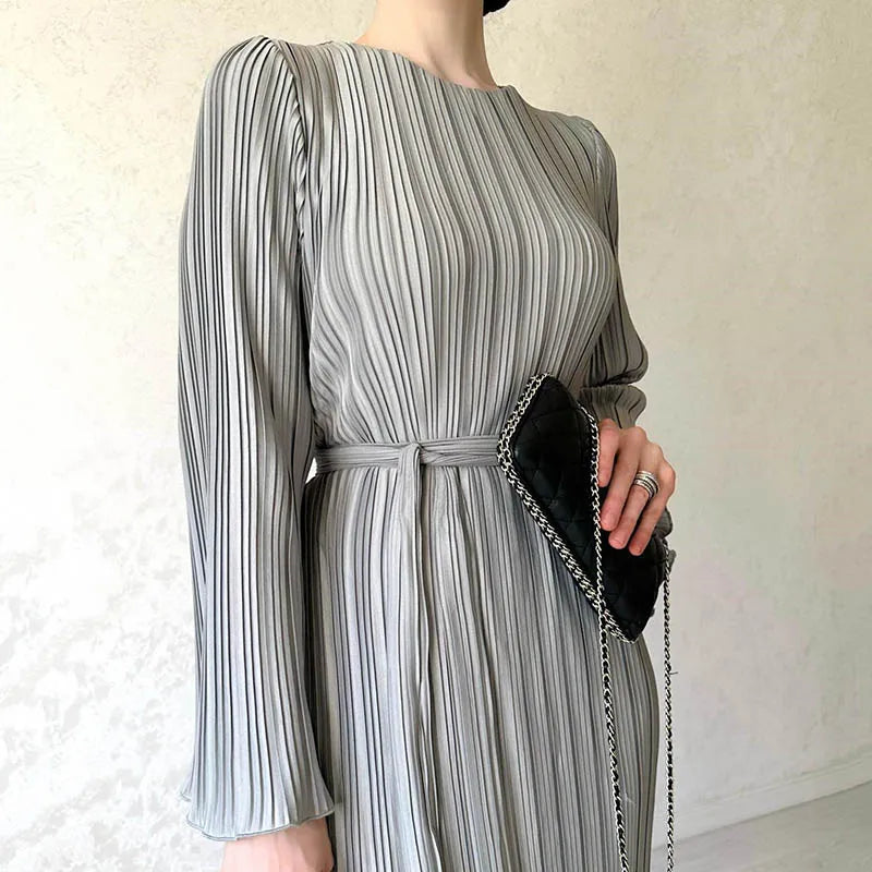 DressBetty - 2024  Spring O-neck Party Maxi Flare Femme Bodycon Dress