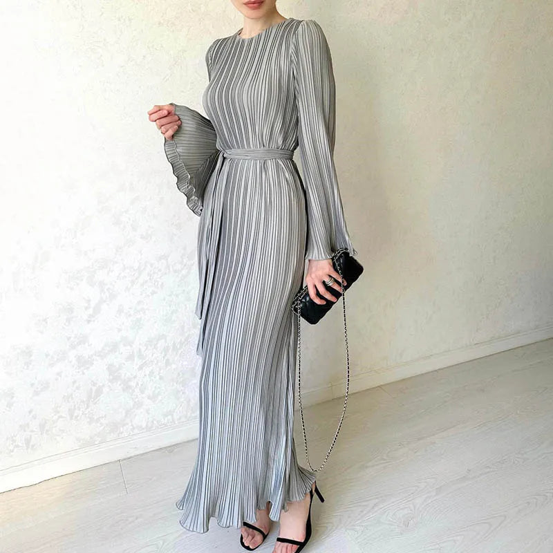 DressBetty - 2024  Spring O-neck Party Maxi Flare Femme Bodycon Dress