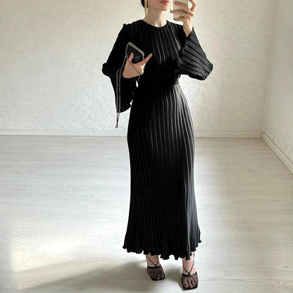 DressBetty - 2024  Spring O-neck Party Maxi Flare Femme Bodycon Dress