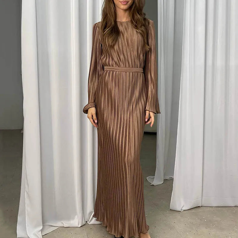 DressBetty - 2024  Spring O-neck Party Maxi Flare Femme Bodycon Dress