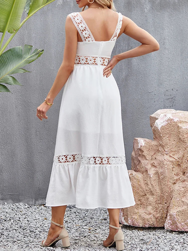 DressBetty - 2024  Backless Hollow Out Summer Evening Party Boho Dress