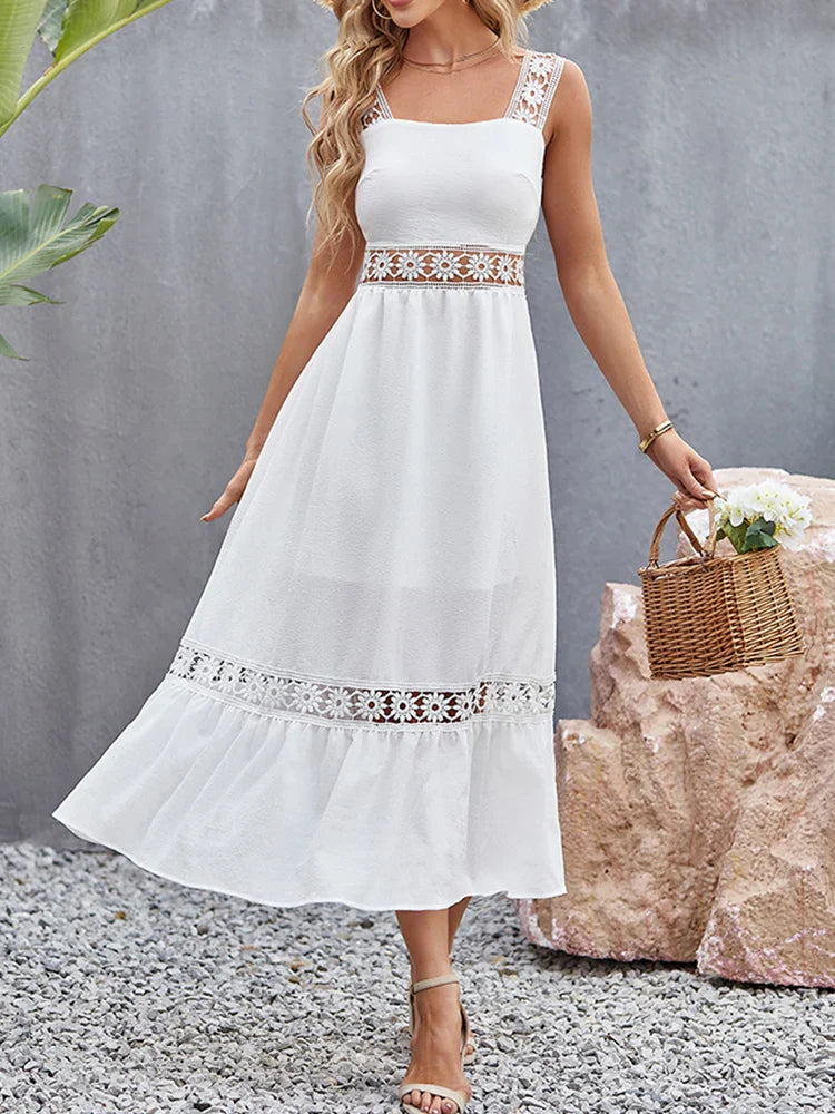 DressBetty - 2024  Backless Hollow Out Summer Evening Party Boho Dress