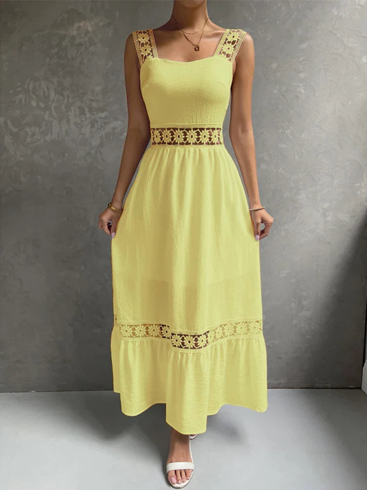 DressBetty - 2024  Backless Hollow Out Summer Evening Party Boho Dress