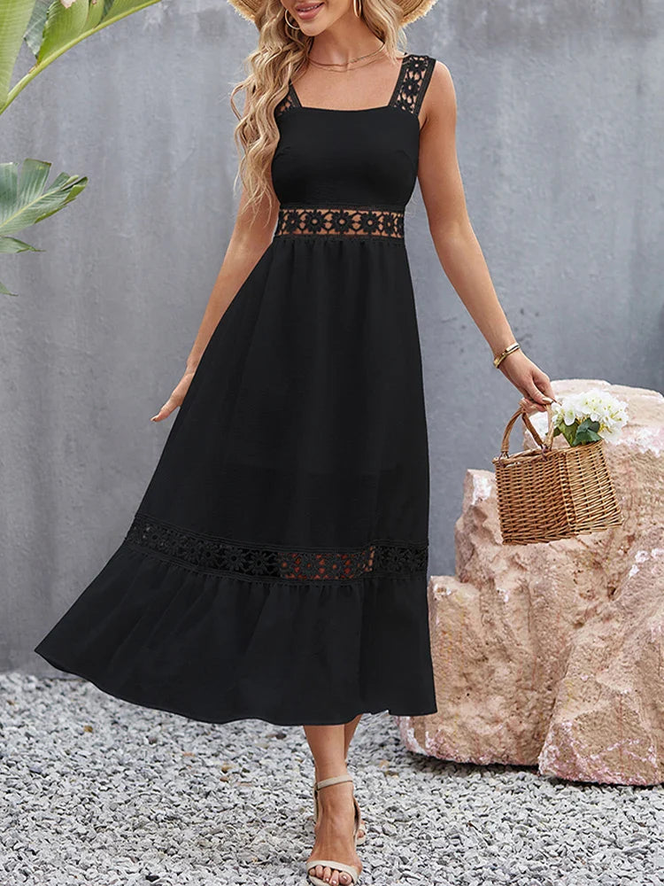 DressBetty - 2024  Backless Hollow Out Summer Evening Party Boho Dress