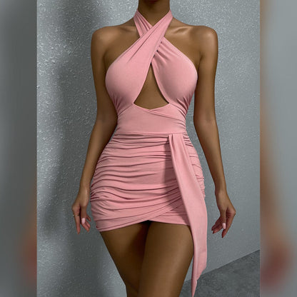 DressBetty - Summer  Halter Cross Night Club Dress