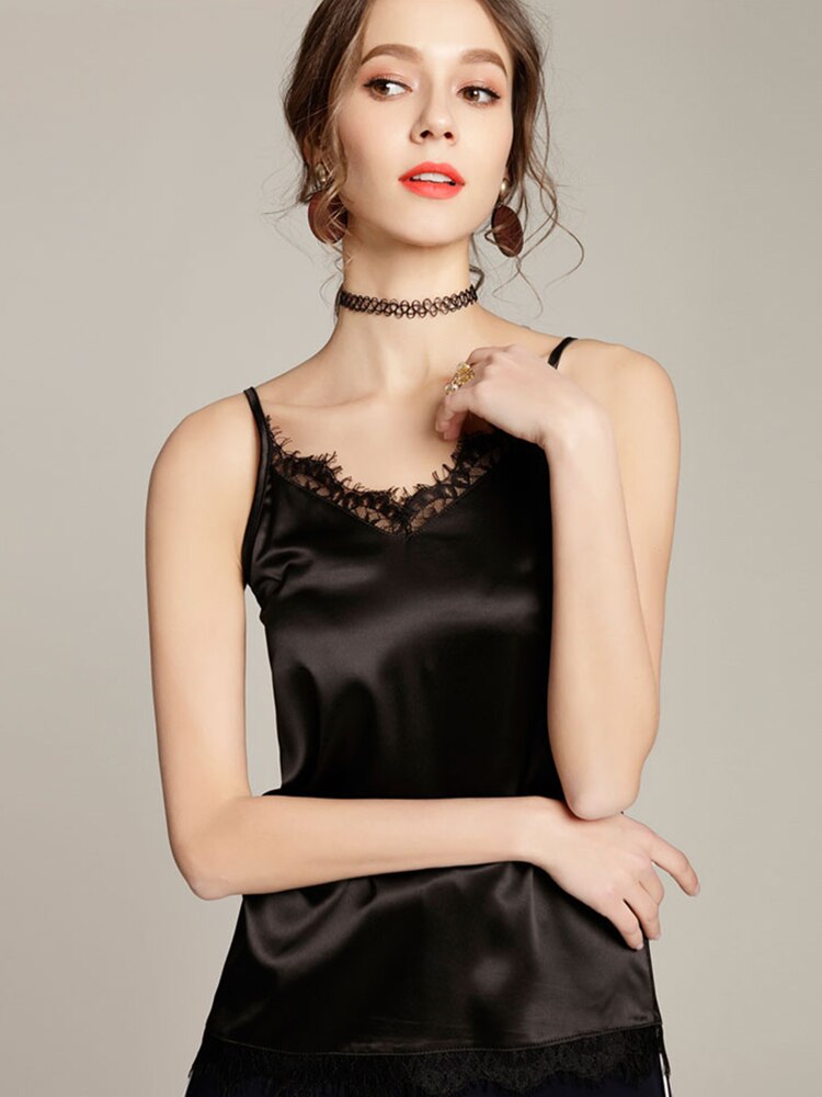 DressBetty - Silk Lace Basic Tank Top