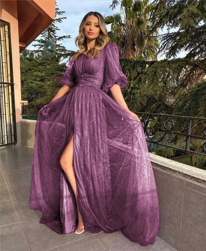 DressBetty - Summer Women  V-Neck Full Sleeve Long Party Dress