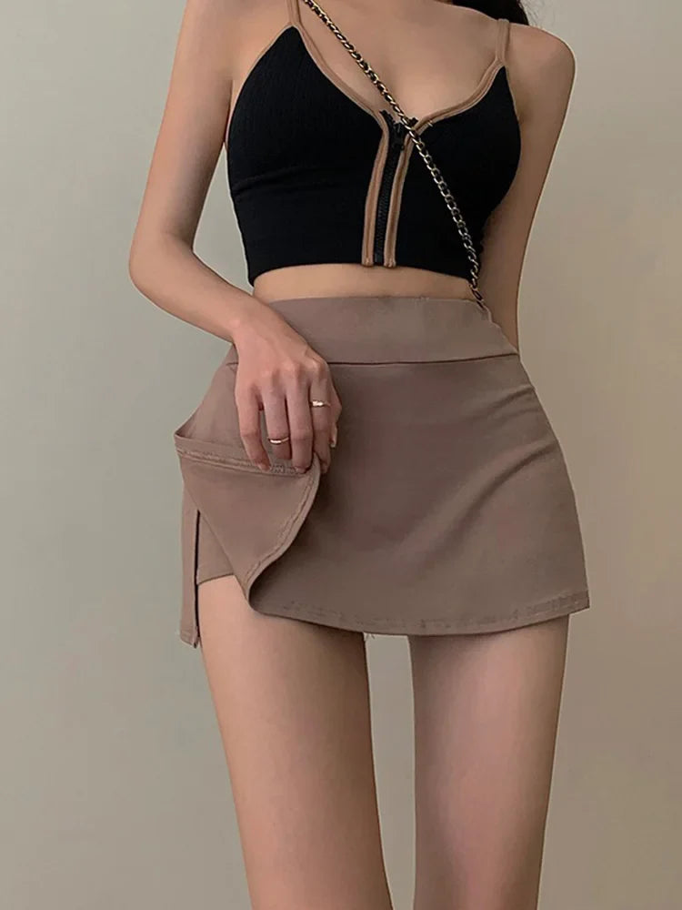 DressBetty - Tennis High Waist  Culottes A-line Mini Skirt